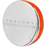 Merkloos Bankblock Professionell - Stahlbankblock - Gummipolsterbasis - 7,8 cm Durchmesser - Verchromt - Stoßdämpfend - Metallwerkblock