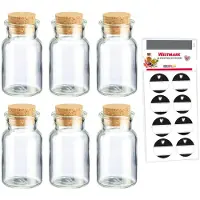 Westmark Gewürzgläser Set mit Korken, 6 Stk. – Für Gewürze, Kräuter und Tees – I