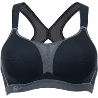 Anita Sport-BH "Sport BH dynamiX star", Damen, Gr. 80, Cup E, schwarz (schwarz, anthrazit), Stoff, Obermaterial: 45% Polyester PES. 35% Polyamid PA. 10% Elasthan EL. 10% Polyurethan PU., BHs Sport-BH