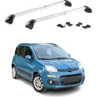 Aurilis Dachträger Relingträger für Fiat Panda III 2012-2025 Alu Silber 2 tlg ABE