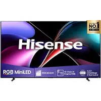 Hisense 100 '' UXQ | RGB MiniLED Smart TV 4K 165 Hz, 2,54 m (100"), 3840 x 2160 Pixel, RGB-Mini LED, Smart-TV, WLAN, Schwarz, Grau