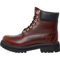 Timberland für Herren. TB0A29U2EIW1 Heritage Stiefel aus Leder granatrot (43.5), Wohnung, Schnürsenkel, Kastanienbraun, Klassisch