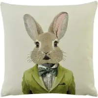 Jil Sander Kissenhülle Candy 50 × 50cm Hase im Anzug