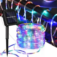 Eikuavons Solar LED Lichterkette ,Außen Garten Balkon Terrasse, mit Solarpanel und Erdspieß 20m Bunt
