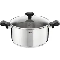 Tefal Comfort Max Kochtopf 24 cm + Glasdeckel, Induktion, hochwertiger Edelstahl