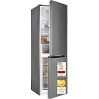 Exquisit Kühl-Gefrierkombination 337 l No Frost | Energieklasse C | 39 dB | Schnellgefrieren | digitale Temperaturanzeige | KGC340-115-NF-040Cinoxlook