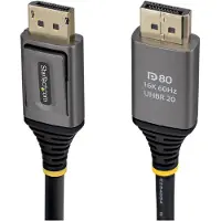 StarTech.com .com DP21V-2M-DP80-CABLE, 2 m, DisplayPort, DisplayPort, Mâle, Mâle, 15360 x 8640 pixels