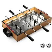 Costway Tischkicker, mit 2 Bällen & LED-Licht, 51x30,5x8 cm, aus Holz und Metall