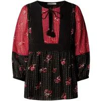 Pepe Jeans für Damen. PL3051571 Geronima Bluse schwarz (L), Lässig, Viskose, 3/4 Ärmel