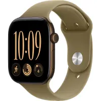 Apple Watch Series 12 GPS + Cellular 46mm Dark Bronze Aluminium Case with Olive Sport Band - M/L