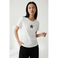 Vero Moda "VMISUMA S/S T-SHIRT JRS BTQ" mit Leo-Stern