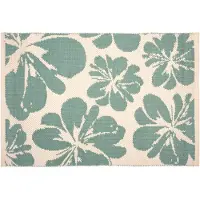 PAD "BLOOM" rechteckig 12 mm Höhe Schmutzfangmatte, handgewebt, Blumen Muster, In- und Outdoor geeignet