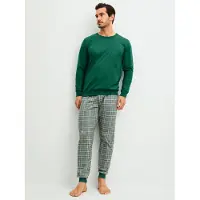 Calida "Relax Imprint 2" 2 aus weicher Single-Jersey-Qualität, mit langem Arm, Rundhalsausschnitt