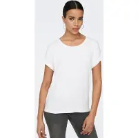 ONLY T-Shirt "T-Shirt ONLMOSTER O-NECK TOP 1er Pack", Damen, Gr. S, weiß, Obermaterial: 75% Viskose CV. 20% Polyester PES. 5% Elasthan EL., Shirts T-Shirt