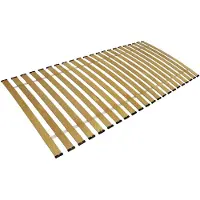 Clamaro Rollrost Lattenrost gebogene Federleisten rahmenlos Bettrost bis 150Kg , Rollrost aus Multiplex Birke:90x200
