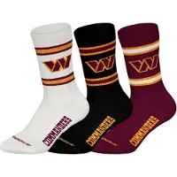 NFL Unisex Socken, 3er Pack - Teams, 3Pack Crew Socks, Football, Logo, Baumwollmischung