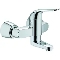 GROHE Euroeco Special Einhand-Waschtischbatterie, Aufputzmontage, Ausladung 174mm, ohne Ablaufgarnitur, schwenkbar, 32768000