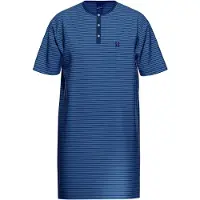 Ammann Pyjama "Nachthemd 1/2 Arm Men / Nightwear", Herren, Gr. 48, blau, Obermaterial: 75% Baumwolle CO. 25% Polyester PES., Homewear-Sets Pyjama