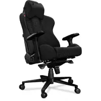 Yumisu Gaming Stuhl Bürostuhl 2050 Höhenverstellbar bis 150kg Belastbar Rückenlehne und Sitz aus Kaltschaum SCHWARZ Stoff