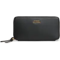 Tommy Hilfiger Geldbörse "TH LEATHER LRG ZA WALLET" Damen Geldbeutel, Portemonnaie mit Detail in Reptilienoptik