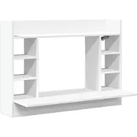 vidaXL Wand-Schreibtisch Weiß 105x48x75 cm Holzwerkstoff
