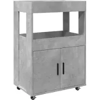 vidaXL Barwagen Betongrau 60x39,5x89 cm Holzwerkstoff