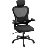 HOMCOM Bürostuhl Ergonomischer Schreibtischstuhl mit Hochklappbaren Armlehnen