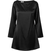 Pieces Pcevy Satin Midikleid | Schwarz | L
