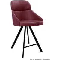 58 aufm Kessel THEKENSTUHL drehbar (4er-Set) Diljana 52x99x63 Schwarz/Marsala