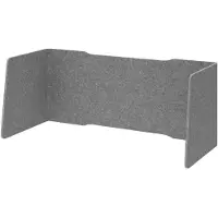 Hammerbacher Akustik-Trennwand, für 1600 mm breite Schreibtische, Schallabsorberklasse C, Kabelführung, B 1540 x T 650 x H 605 mm, Schallschutzvlies, grau-meliert