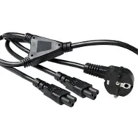 ACT AK5208, 1,8 m, CEE7/7, 2 x C5-Kupplung, 230 V, 6 A