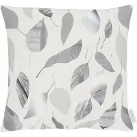 Apelt Dekokissen "3406", grau (grau, weiß, bedruckt), B:40cm L:40cm, Obermaterial: 75% Polyester, 25% Baumwolle, Dekokissen_Sitzkissen_Kissenhüllen, Dekokissen