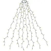Salcar 2m Christbaumbeleuchtung mit Ring und 8 Girlanden, 280er LED Überwurf Lichterkette Weihnachtsbaum für 150cm, 180cm, 210cm, 240cm Tannenbaum - Warmweiß