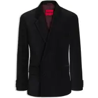 HUGO Zweireihiger Modern-Fit Blazer aus Samt Grösse 50