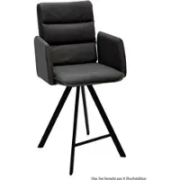 58 aufm Kessel THEKENSTUHL drehbar (6er-Set) Diahann 52x109x60 Schwarz/Anthrazit