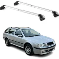 Aurilis Dachträger für Skoda Octavia Kombi 1998-2020 5 tür 100kg Alu Silber 2x ABE