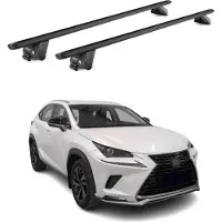 Aurilis Dachträger Gepäckträger für Lexus NX Z1 2015-2021 Aluminium Schwarz 2 tlg ABE