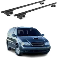 Aurilis Dachträger Gepäckträger für Kia Carnival UP-GQ 1998-2006 Alu Schwarz 2 tlg ABE