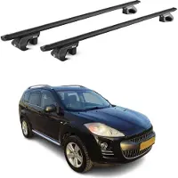 Aurilis Alu Dachträger Grundträger für Peugeot 4007 2007-2012 5 türig Schwarz ABE 2x