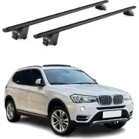 Aurilis Dachträger Gepäckträger für BMW X3 F25 2011-2017 Aluminium Schwarz 2 tlg ABE
