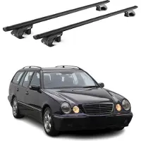 Aurilis Dachträger für Mercedes E Klasse Wagon S210 S211 1996-2009 Alu Schwarz 2 tlg ABE