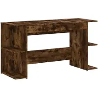 vidaXL Schreibtisch Räuchereiche 140x50x75 cm Holzwerkstoff