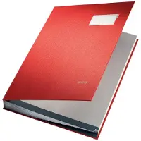 Leitz Unterschriftenmappe A4, 20 Fächer, Karton/Polypropylen, rot