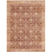 FRAAI Teppich Vintage | Sage Grid Terracotta | 120x170cm | Terra | Baumwolle | Rechteckig