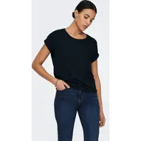 ONLY "ONLMOSTER – T-Shirt mit melierter Optik und elastischem Material" meliert, casual, lässig geschnitten, Viskosemischung, Rundhals