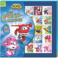 Sonstige Verlage Super Wings Adventskalender mit 24 Büchern, wiederverwendbar, mit Aufhängern