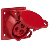 Pce 413-9ttf66 CEE-Anbausteckdose schräg (62x68mm) 16A 3p 9h IP44/IP54 TT absperrbar 4139ttf66