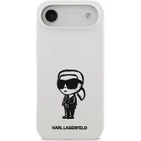 Karl Lagerfeld - Silicone Sketch & Logo (KLHMP17MSKIGROH) - iPhone 17 Air - White Karl