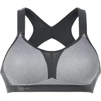Anita Sport-BH "Sport BH dynamiX star", Damen, Gr. 75, Cup A, grau (erdgrau), Stoff, Obermaterial: 45% Polyester PES. 35% Polyamid PA. 10% Elasthan EL. 10% Polyurethan PU., BHs Sport-BH