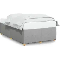 vidaXL Bettgestell ohne Matratze Hellgrau 120x200 cm Stoff